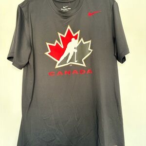 Nike DriFit Men's Black Canada Hockey Graphic Tee
